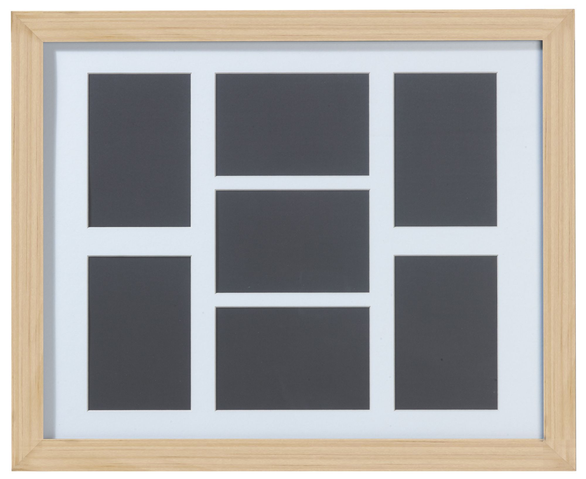 Natural Oak effect Multi Picture frame (H)52.7cm x (W)42.7cm