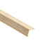 Natural Pine Angled edge Moulding (L)2.4m (W)34mm (T)34mm