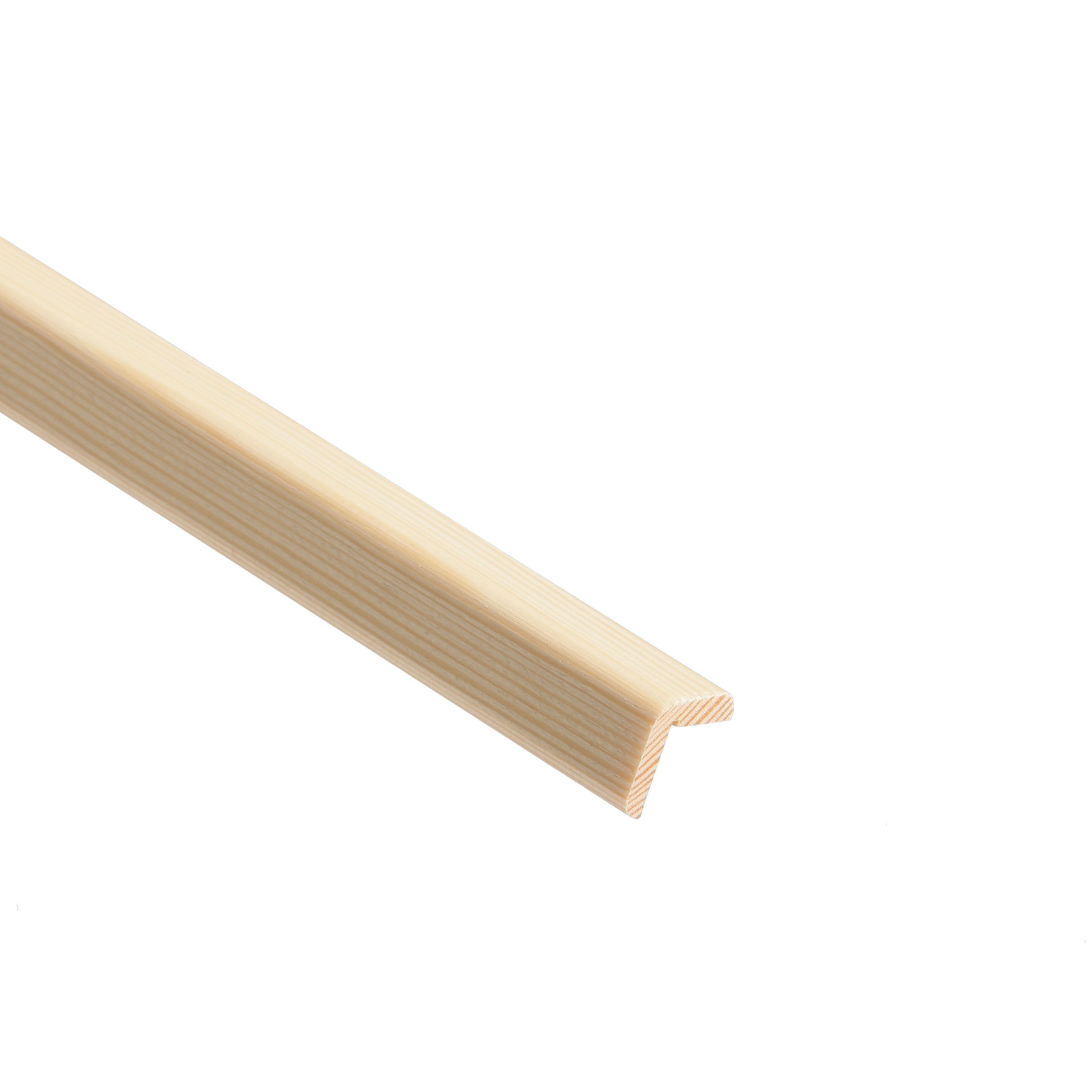 Natural Pine Angled edge Moulding (L)2400mm (W)13mm (T)13mm