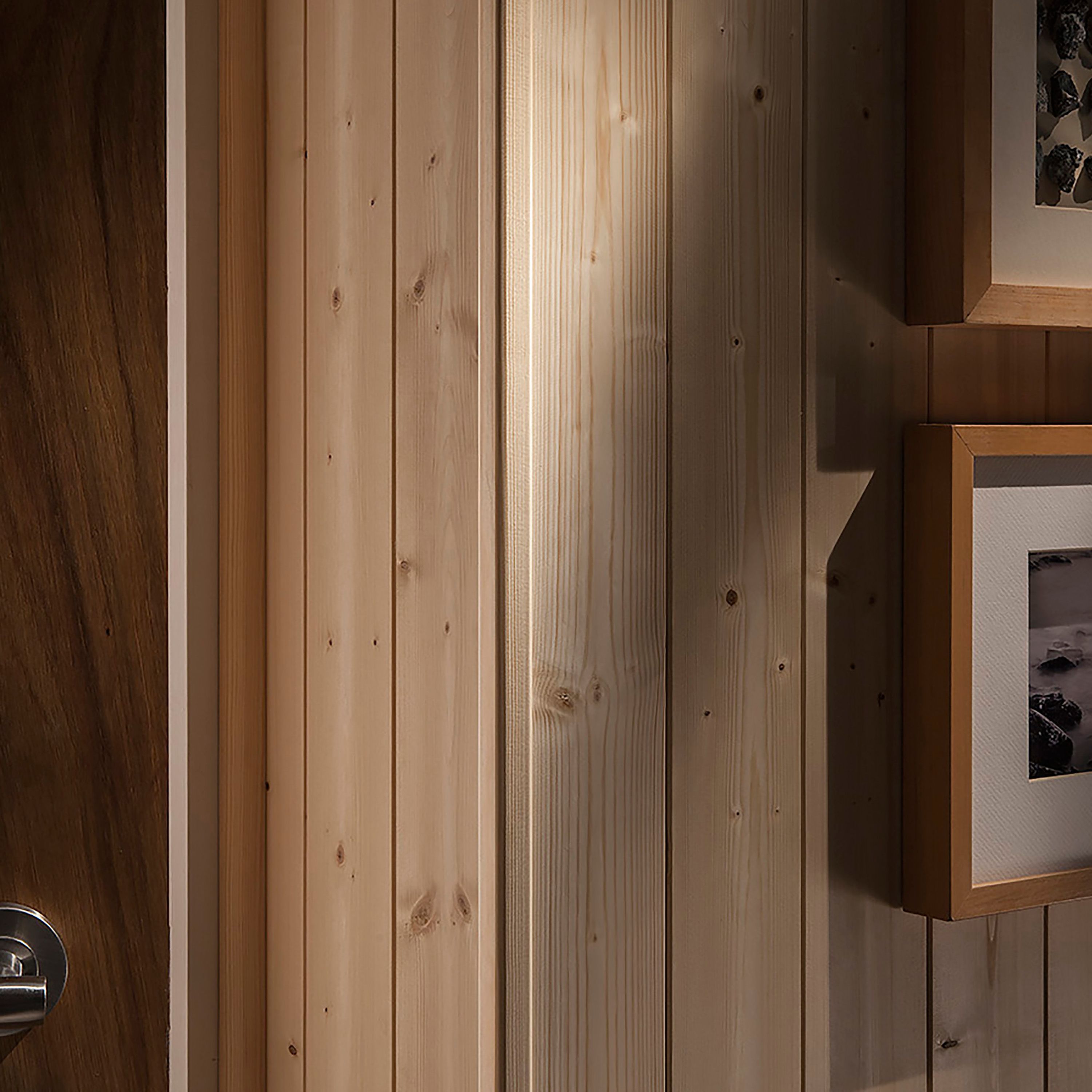 Natural Pine Angled edge Moulding (L)2400mm (W)38mm (T)38mm
