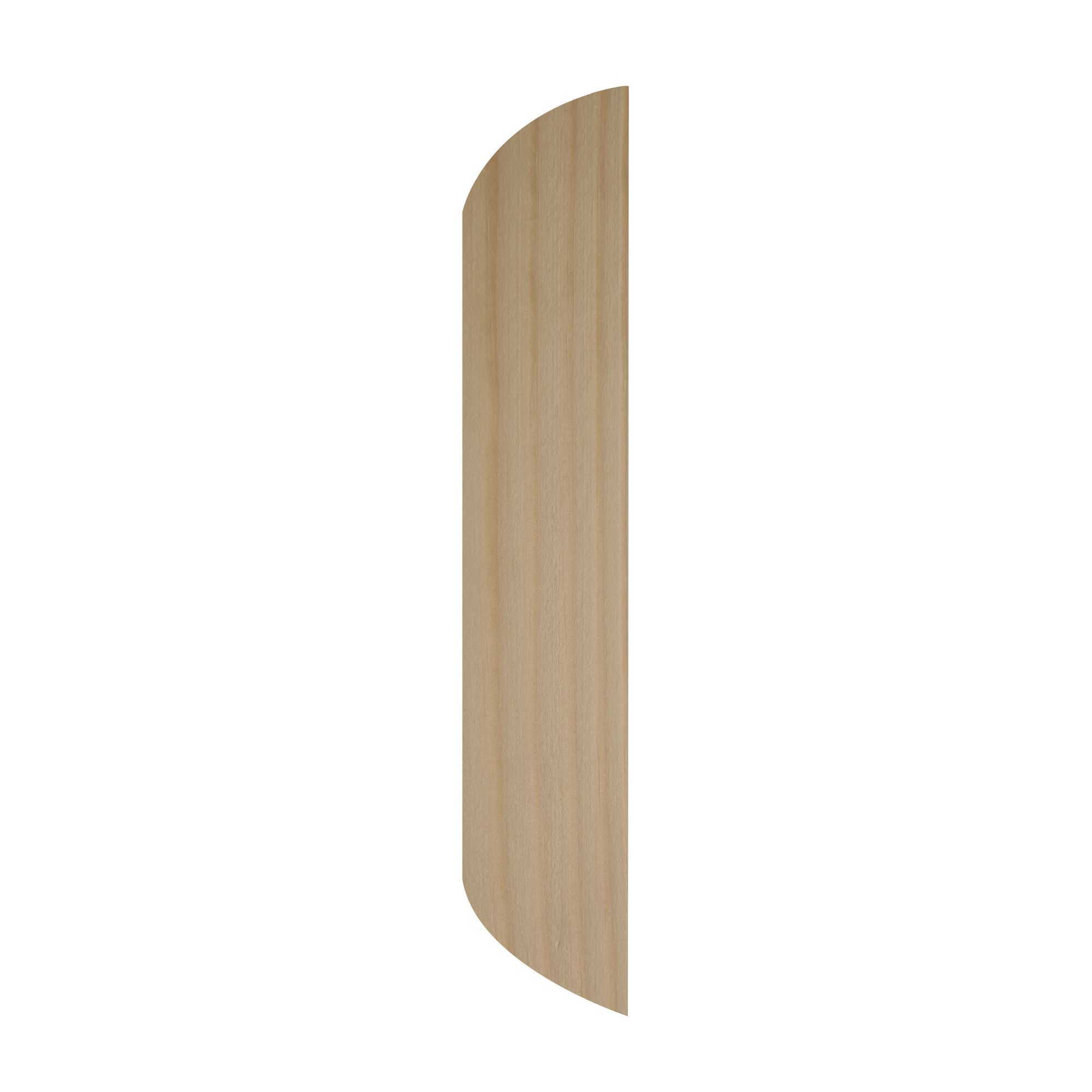 Natural Pine D-shape D-shaped Moulding (L)2400mm (W)30mm (T)6mm