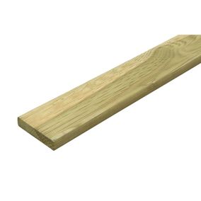 Natural Pine Deck board (L)2.4m (W)95mm (T)20mm