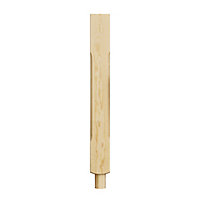 Natural Pine Stop chamfered newel post (H)725mm (W)82mm