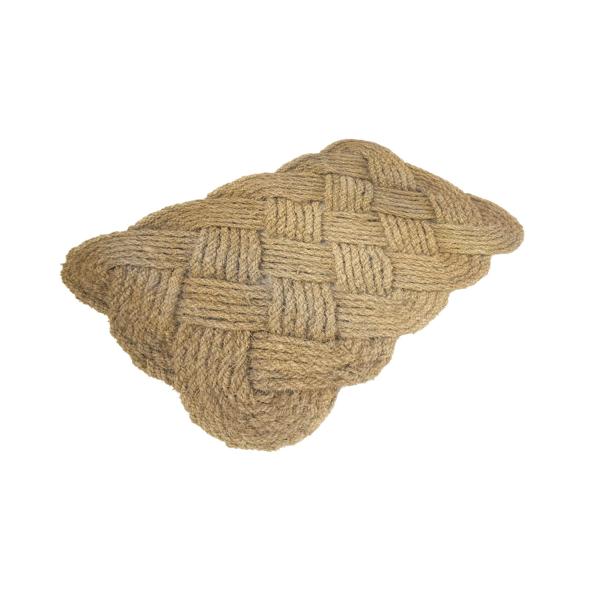 Natural Rugged Lovers knot Coir Reversible Heavy duty Door mat, 60cm x