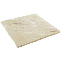 Natural Sandstone Fossil buff Sandstone Paving slab (L)600mm (W)600mm