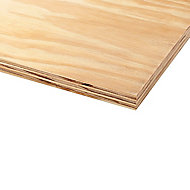 Natural Softwood Plywood Board (L)2.44m (W)1.22m (T)12mm