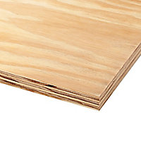 Natural Softwood Plywood Board (L)2.44m (W)1.22m (T)18mm 13050g