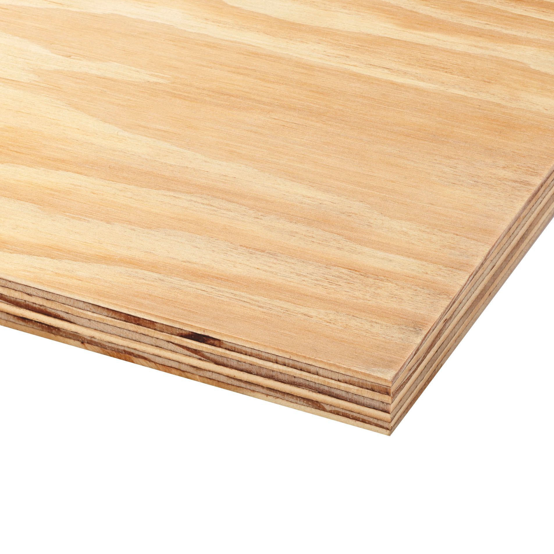 Natural Softwood Plywood Board L 2 44m W 1 22m T 18mm DIY At B Q   Natural Softwood Plywood Board L 2 44m W 1 22m T 18mm~5397007192599 01bq