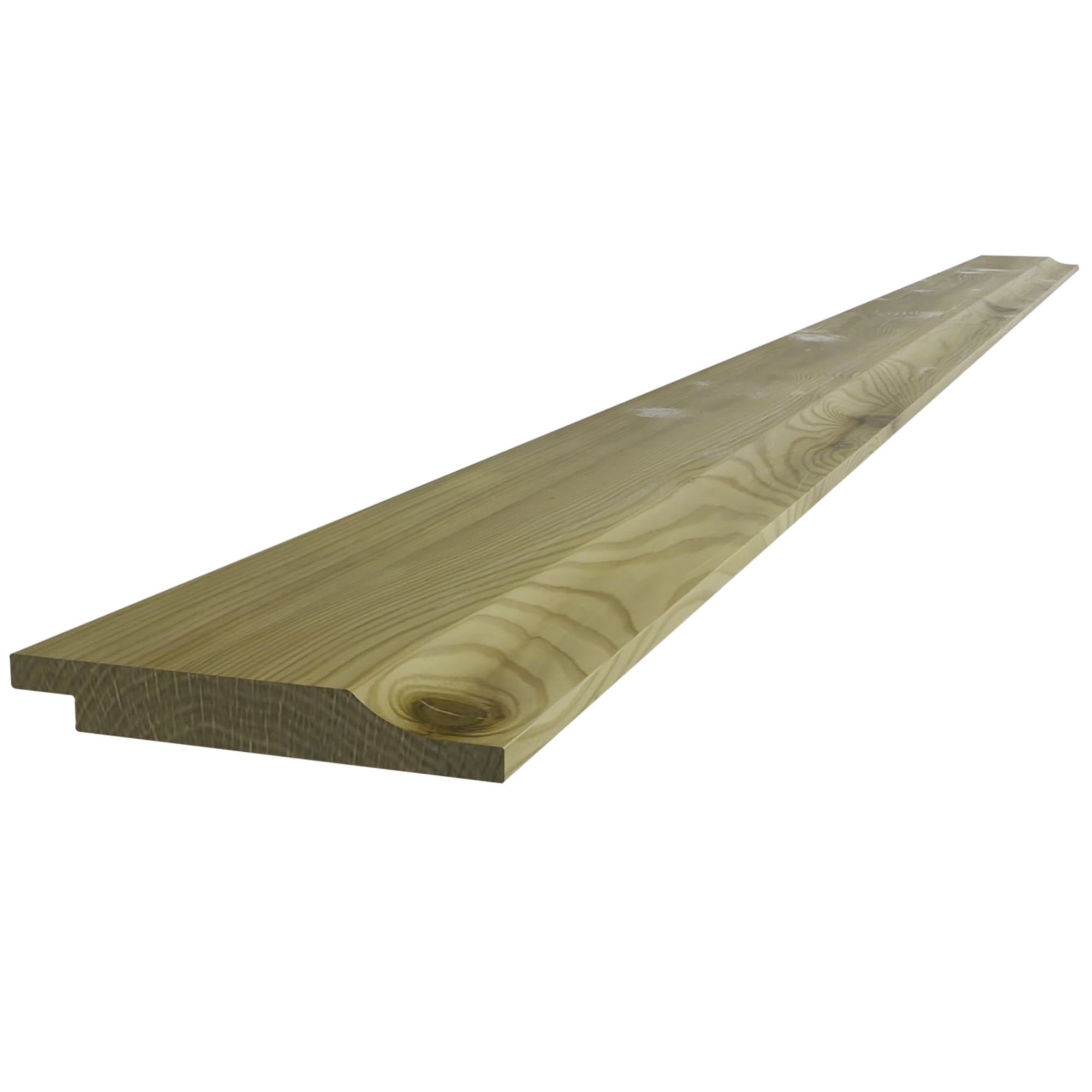 Natural Spruce Shiplap Cladding (L)4.8m (W)120mm (T)18mm