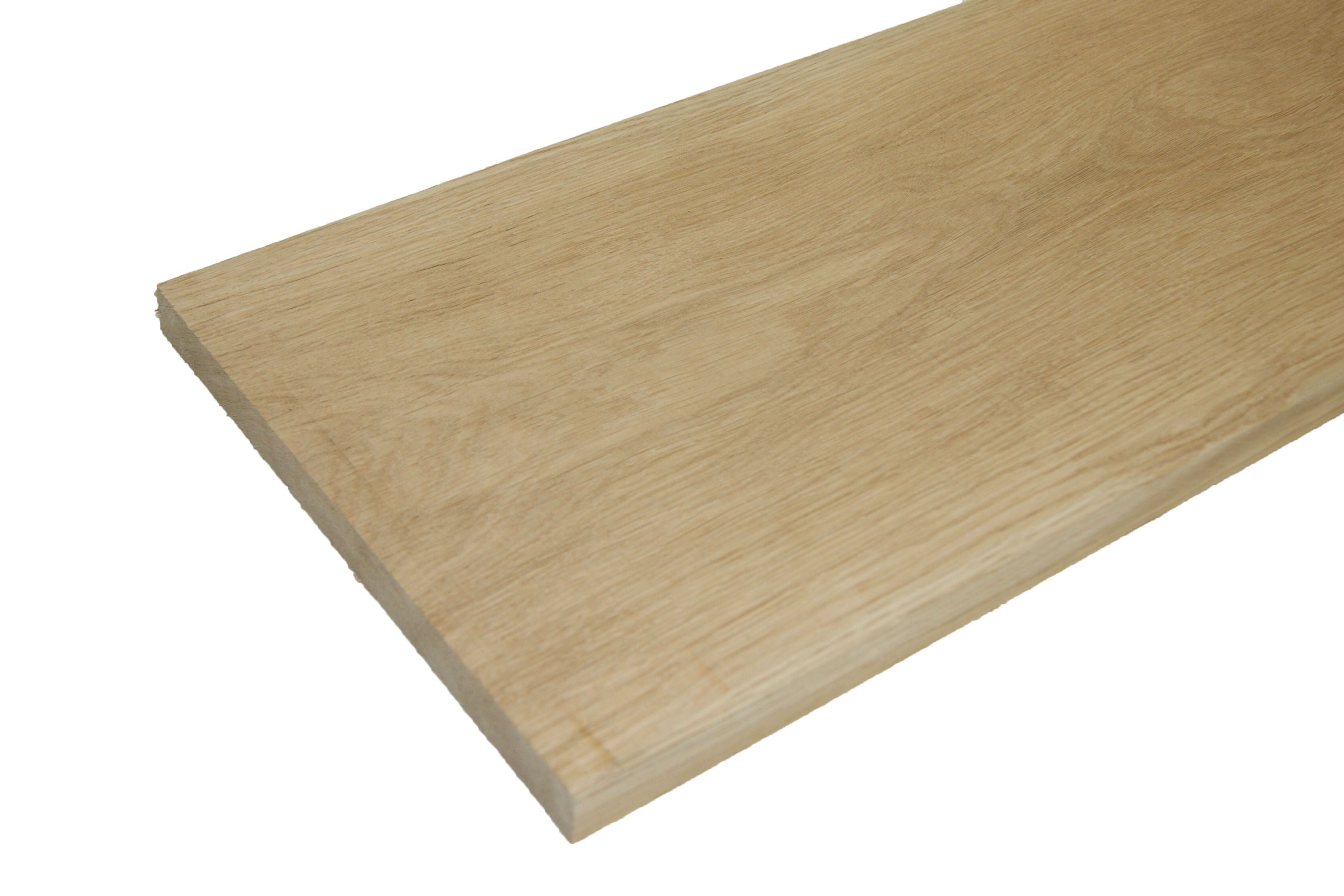 Natural Square edge Oak Furniture board, (L)0.9m (W)200mm300mm (T)25mm