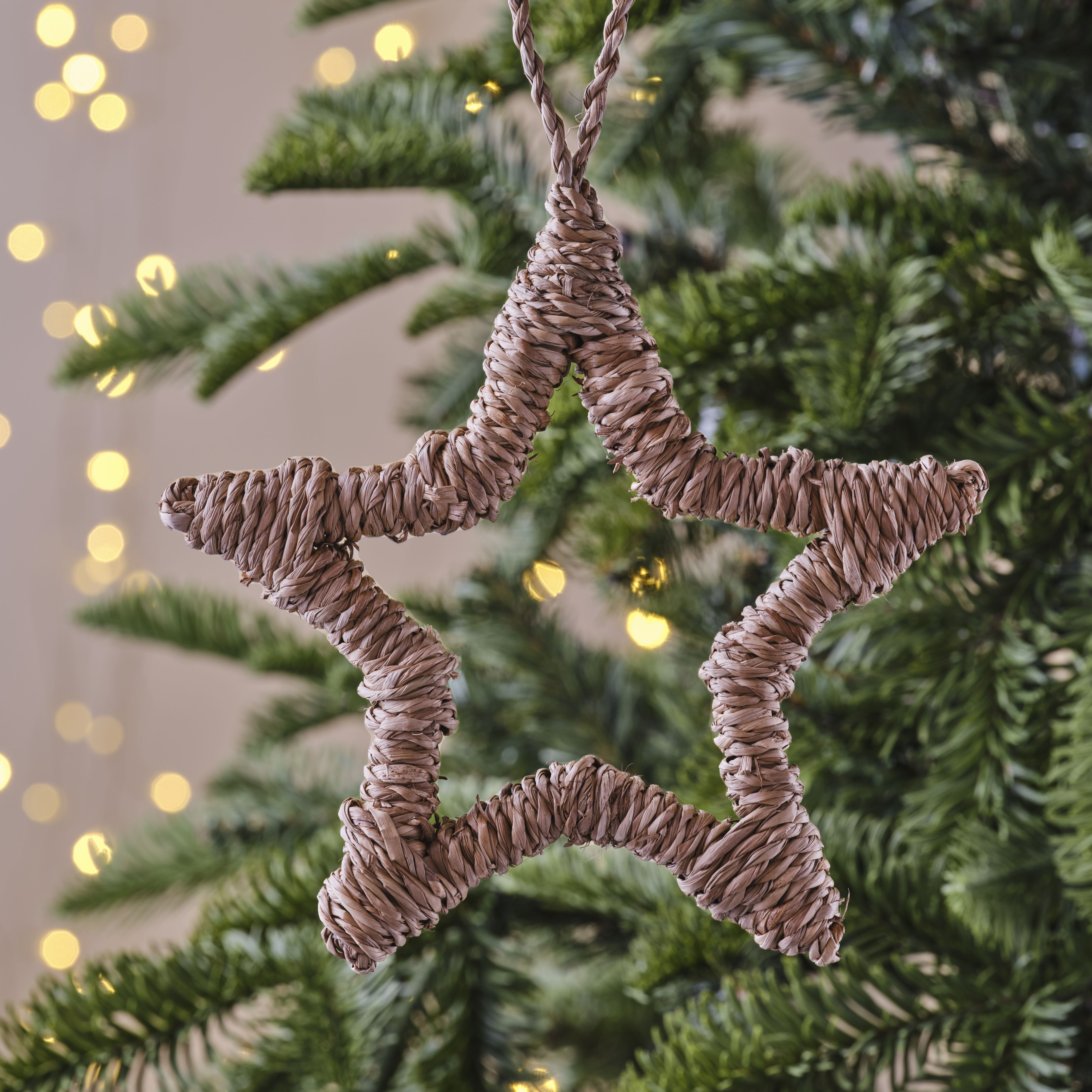 Natural Star Straw Hanging decoration