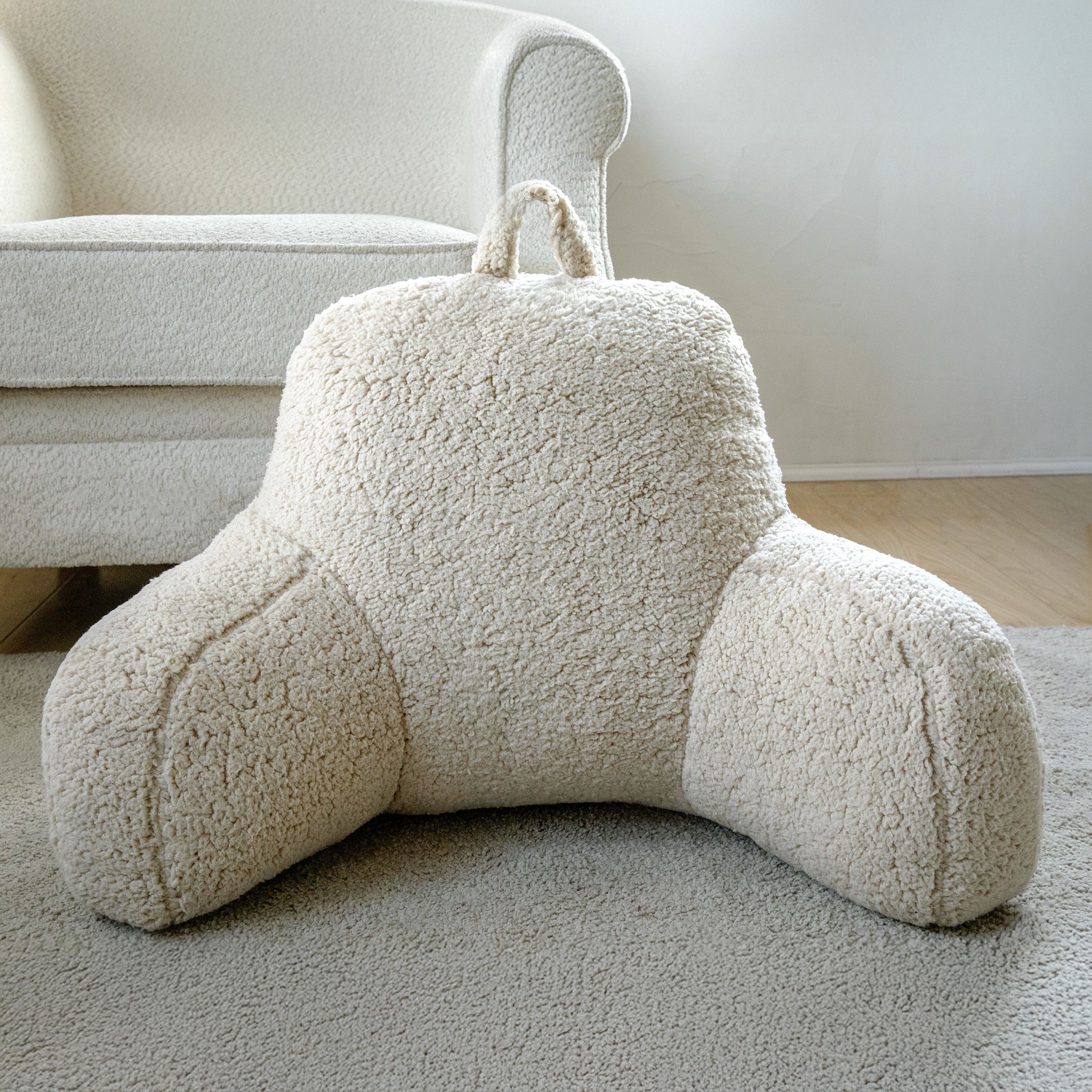 Natural Teddy Cuddle Indoor Cushion (L)75cm (W)42cm