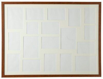 Natural Walnut effect Multi Picture frame (H)82.7cm x (W)62.7cm