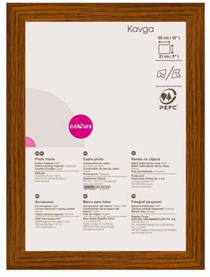 Natural Walnut effect Single Picture frame (H)32.7cm x (W)23.7cm