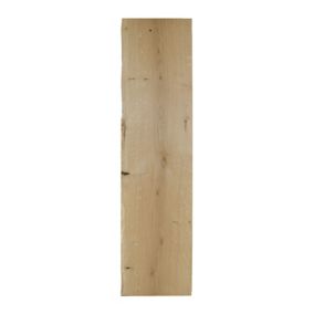 Natural Waney edge Oak Furniture board, (L)1.2m (W)250mm-300mm (T)25mm