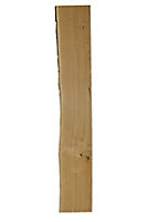 Natural Waney edge Oak Furniture board, (L)1.8m (W)250mm-300mm (T)25mm