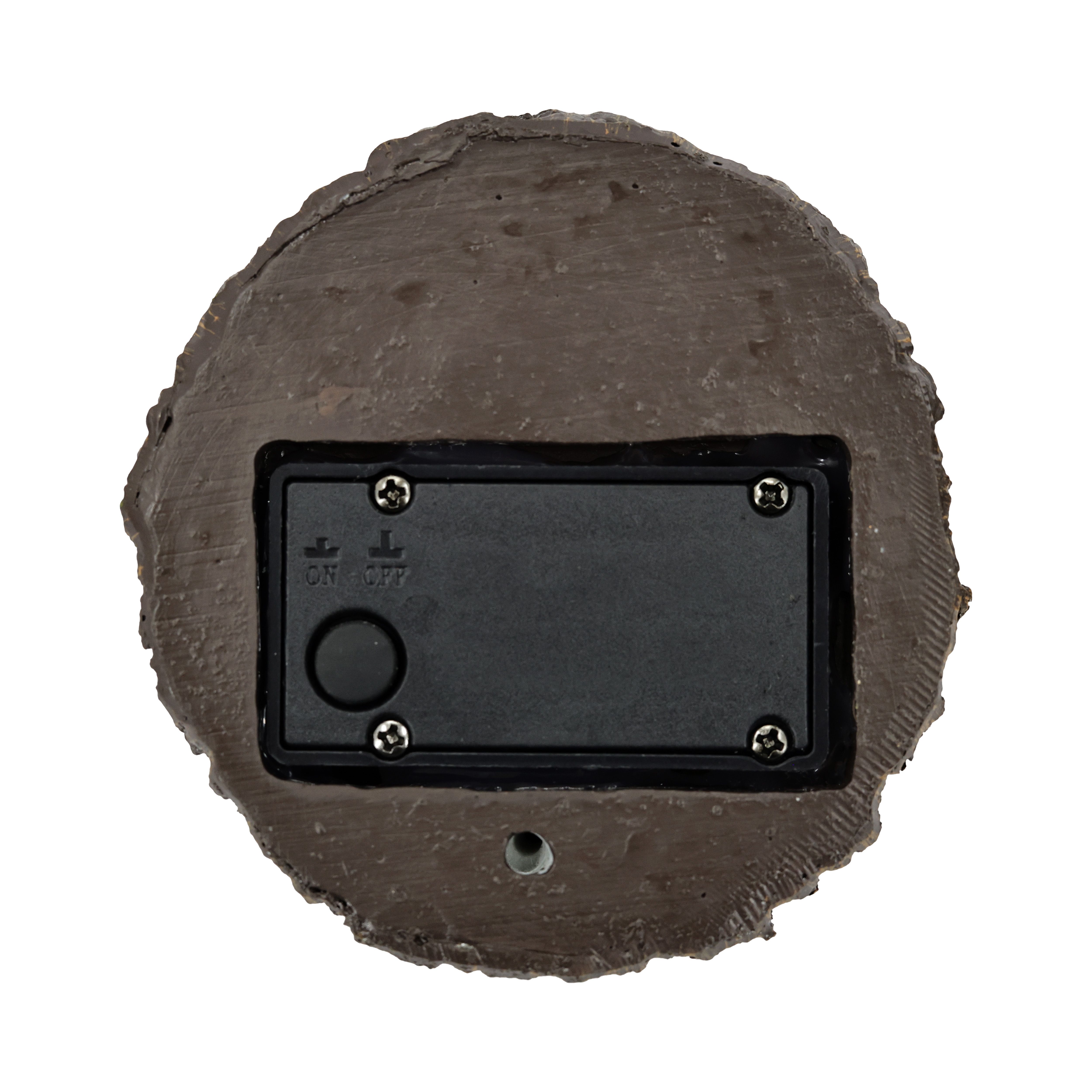 Natural wood effect Log Solar-powered Integrated LED Outdoor Decorative ...