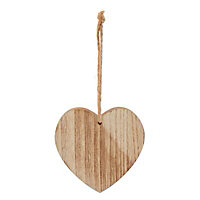Natural Wood Wooden heart Decoration