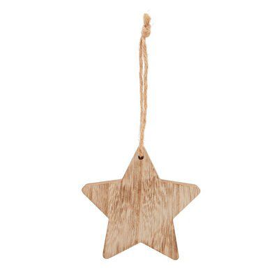 Natural Wood Wooden star Decoration