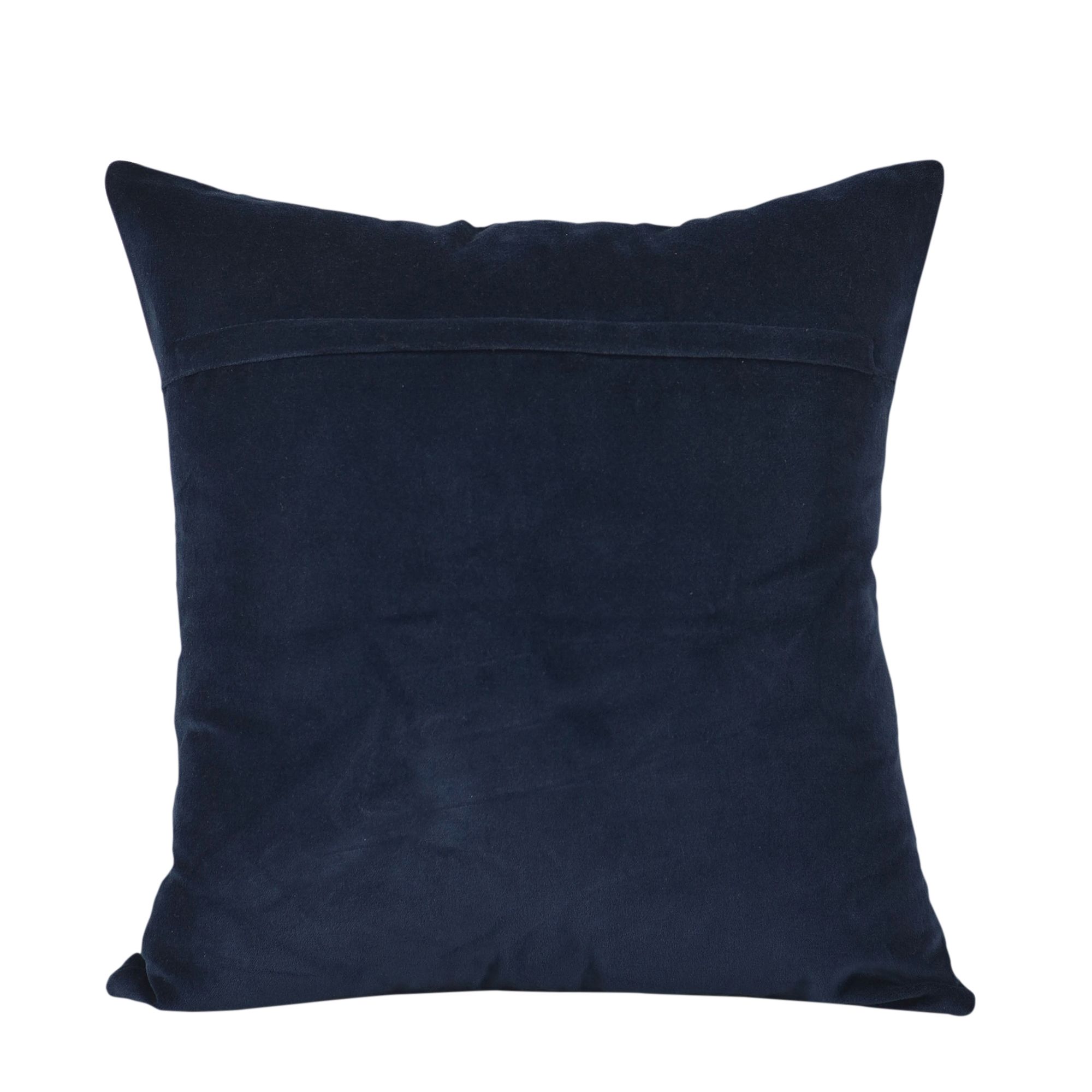 Navy blue Peacock Indoor Cushion (L)45cm x (W)45cm