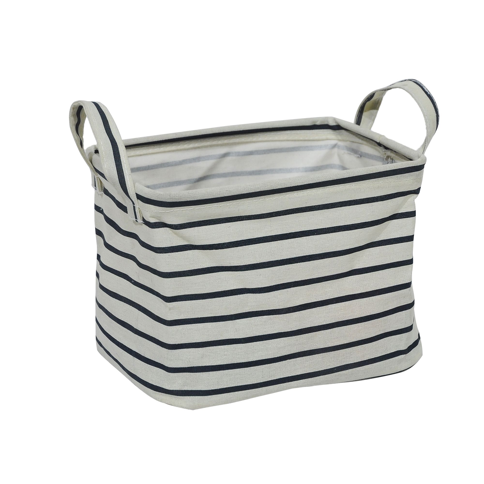Navy stripe Storage bin DIY at B&Q