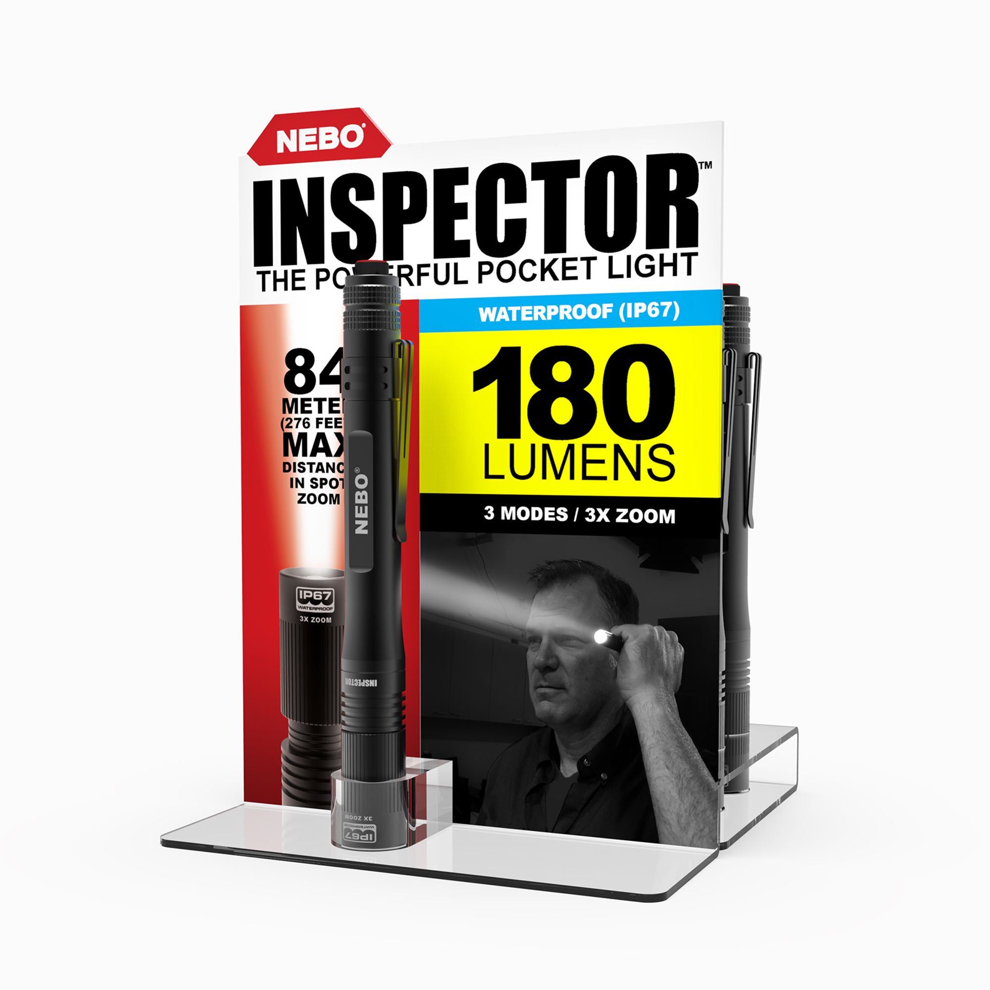 Nebo Inspector Black 180lm LED Battery-powered Torch