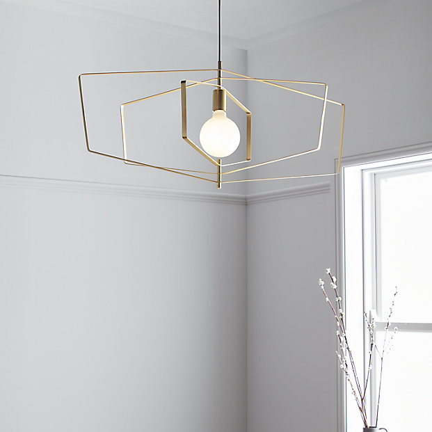 Nedoki Brass effect Pendant ceiling light, (Dia)900mm | DIY at B&Q