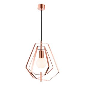 Nedoki Copper effect Pendant ceiling light, (Dia)350mm