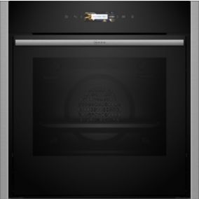 NEFF B54CR71N0B Built-in Pyrolytic Single Multi-function pyrolytic Oven - Black & stainess steel