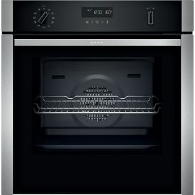 NEFF B6ACH7HH0B Built-in Pyrolytic Single Multi-function pyrolytic Oven - Black stainless steel effect