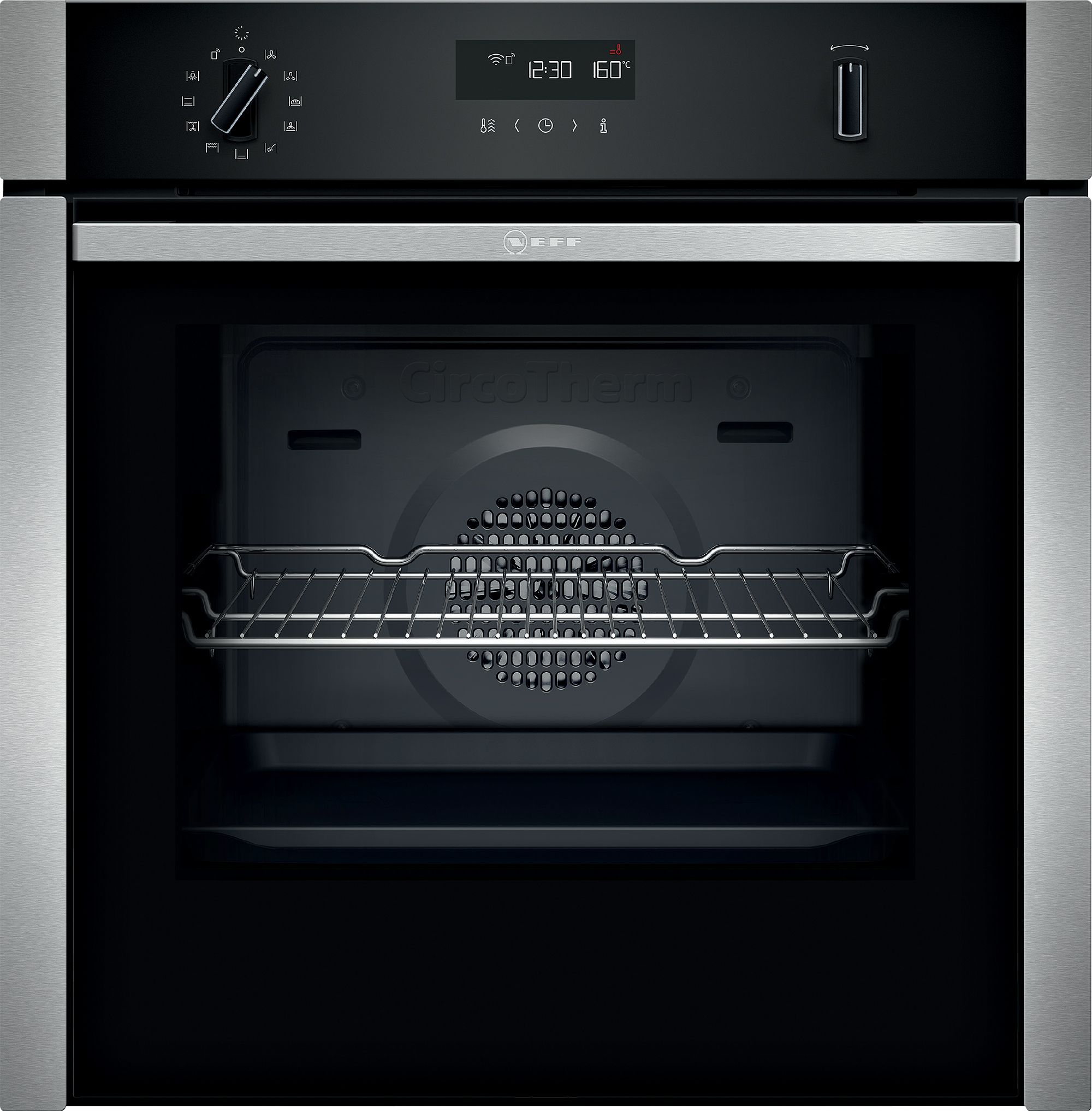 NEFF B6ACH7HH0B Built-in Single electric multifunction Oven - Black stainless steel effect