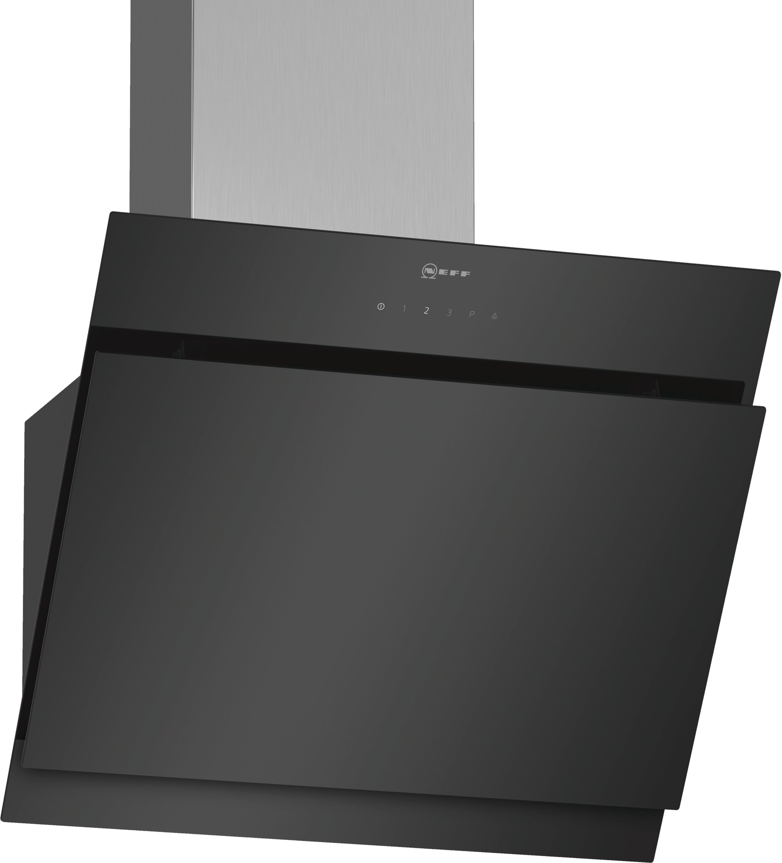 NEFF D65IHM1S0B Glass Chimney Cooker hood (W)59cm - Black stainless steel effect