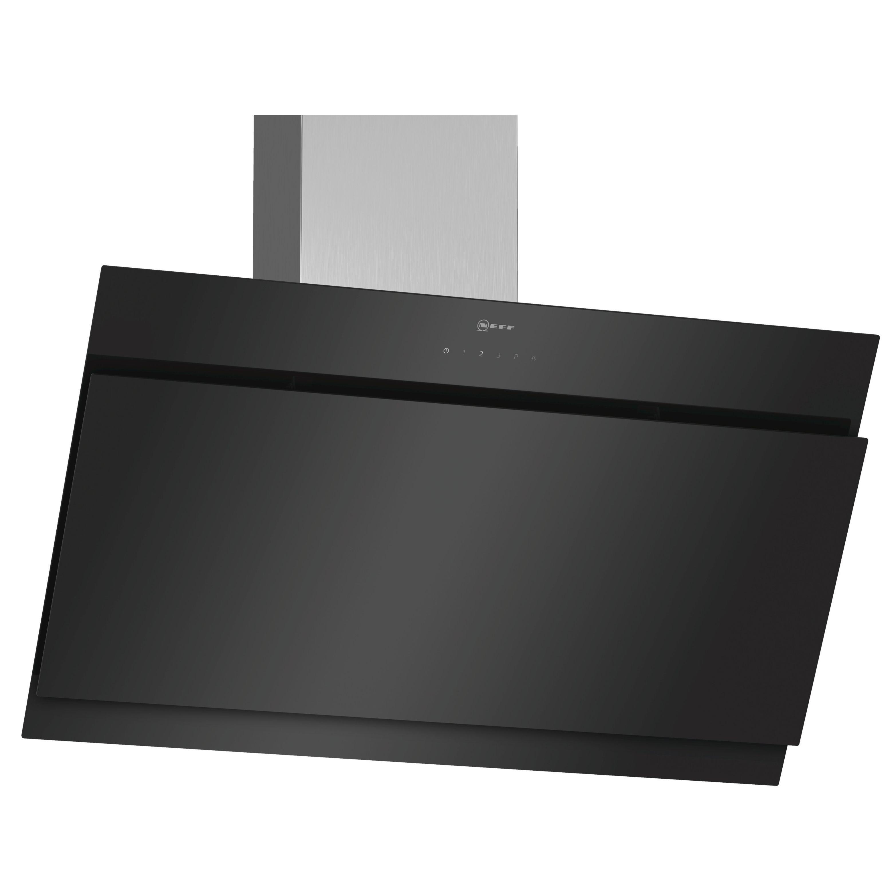 NEFF D95IHM1S0B Glass Chimney Cooker hood (W)89cm - Black stainless steel effect