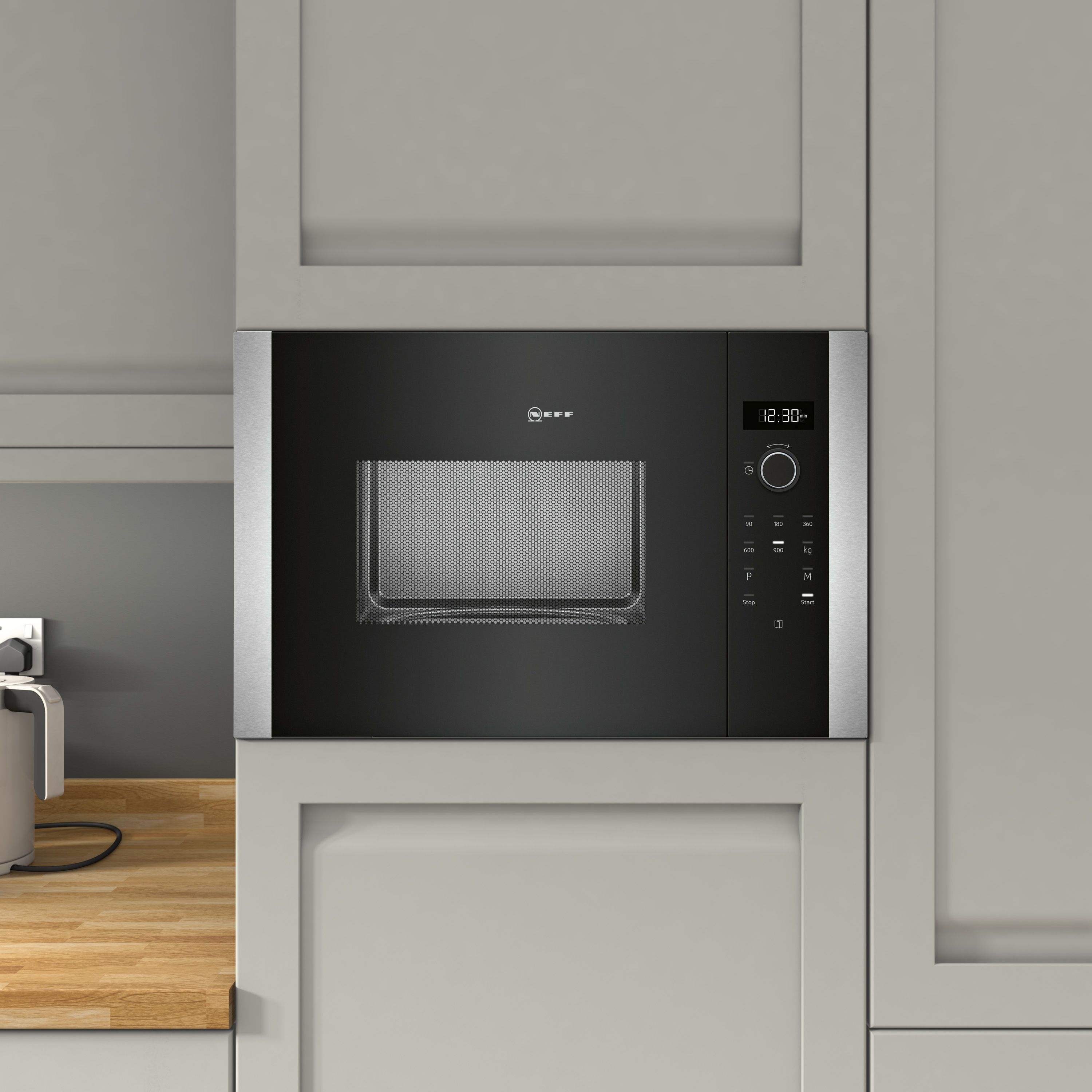NEFF HLAWD53N0B 25L Built in Microwave Black