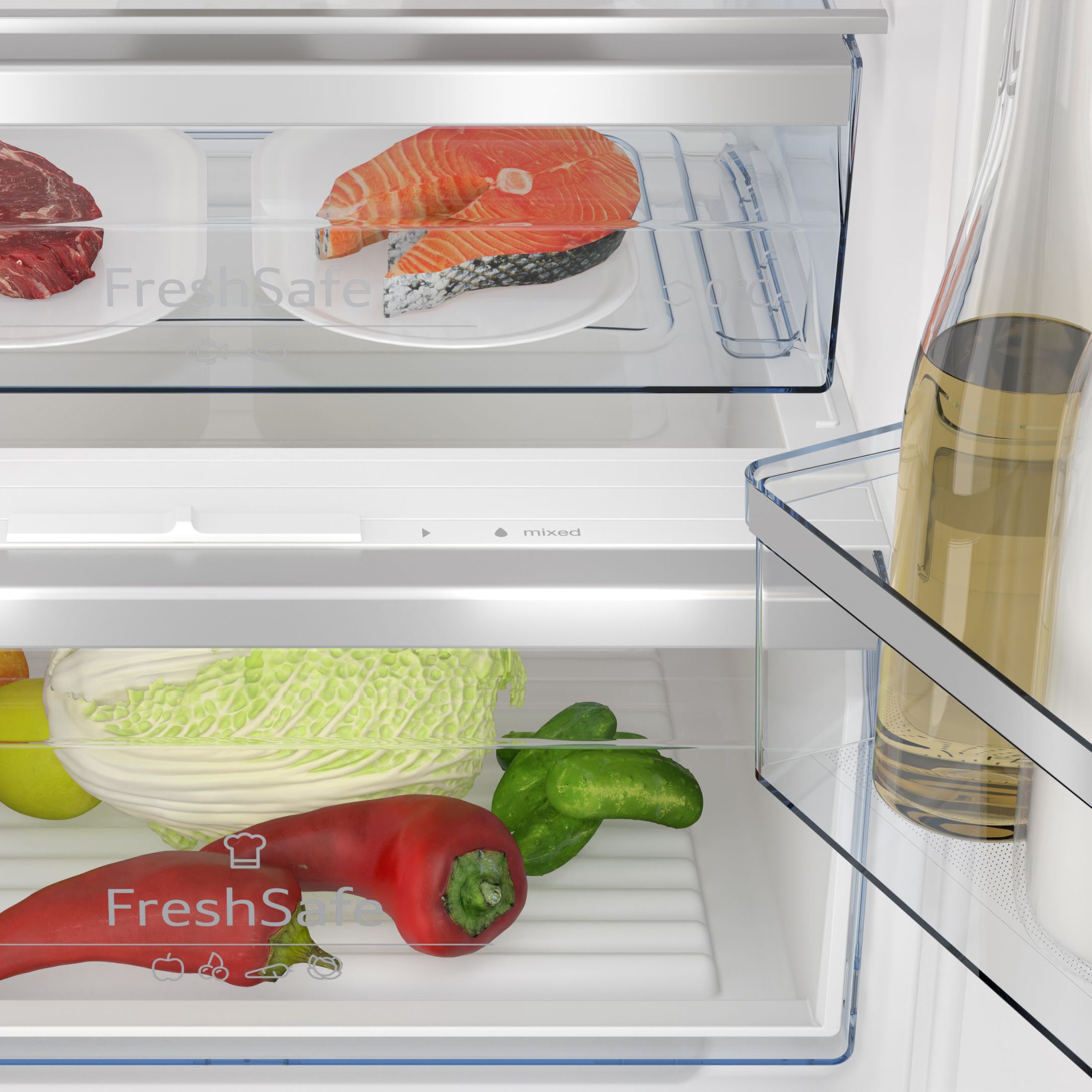 NEFF KI7962FD0 70:30 Built-in Frost free Fridge freezer - White