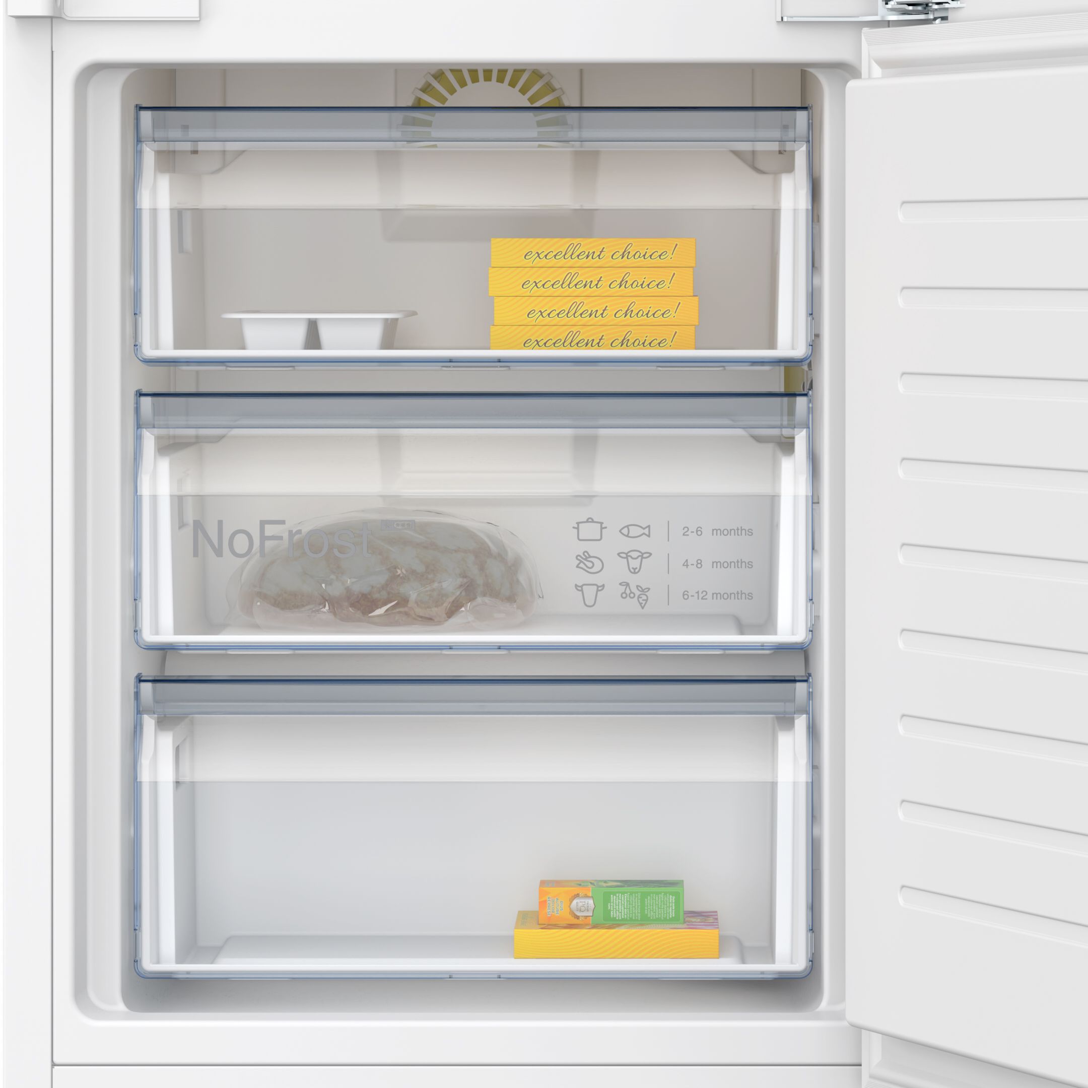 NEFF KI7962FD0 70:30 Built-in Frost free Fridge freezer - White