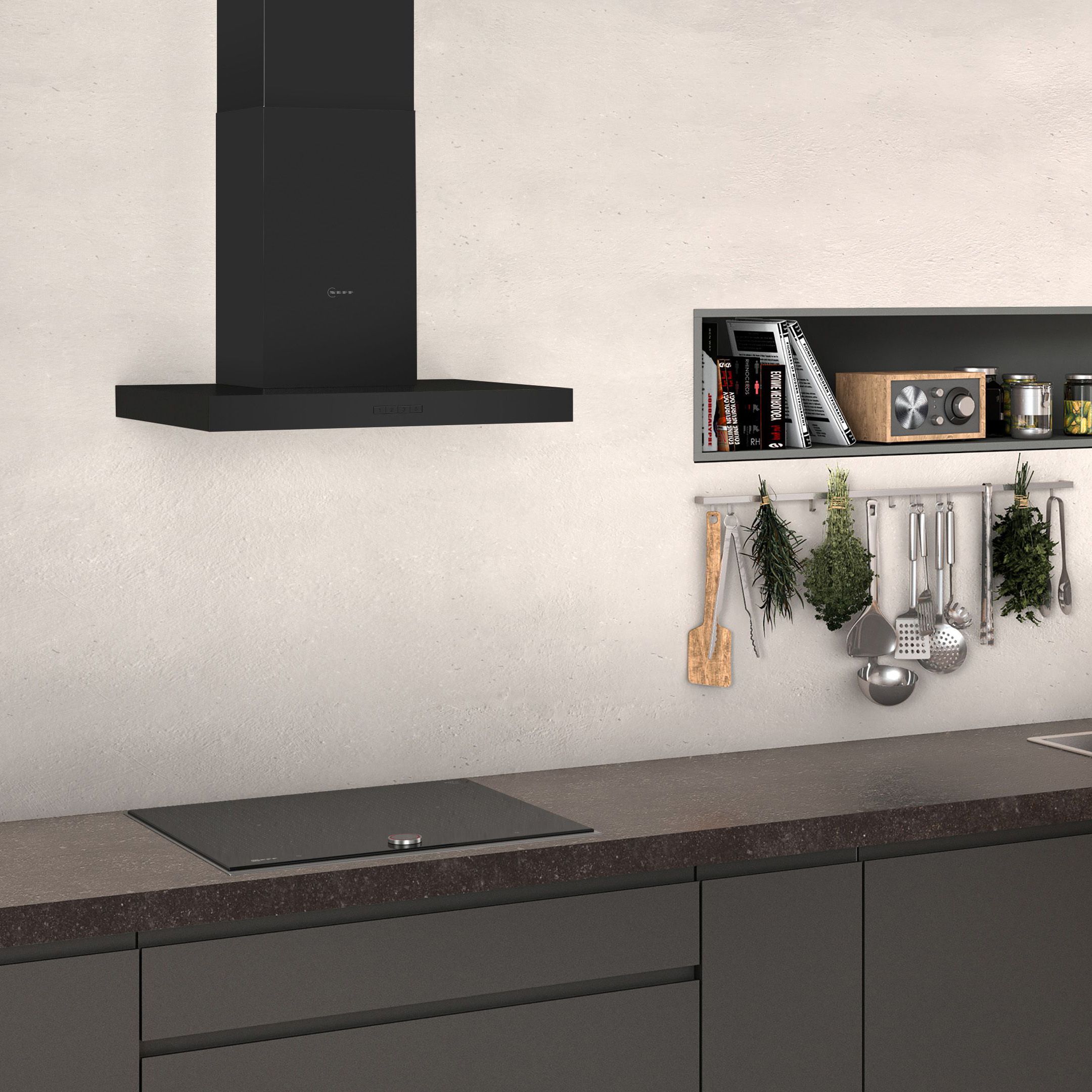 NEFF N30 D62BBC0S0B Metal Box Cooker hood (W)60cm - Black