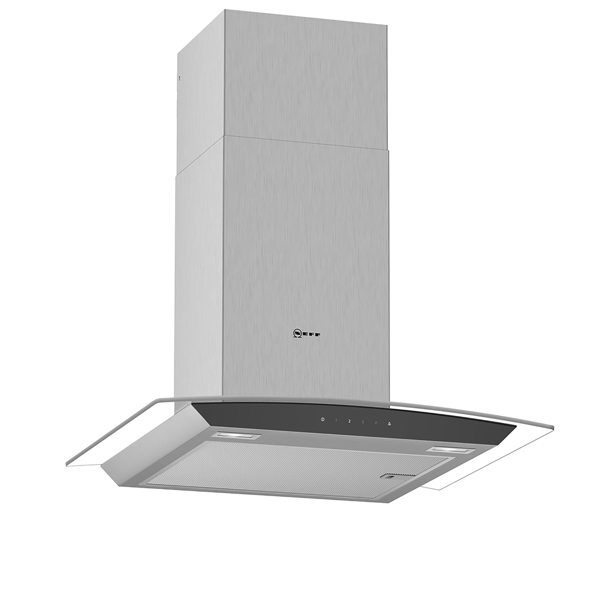 NEFF N50 D64AFM1N0B Stainless steel Curved Cooker hood (W)60cm