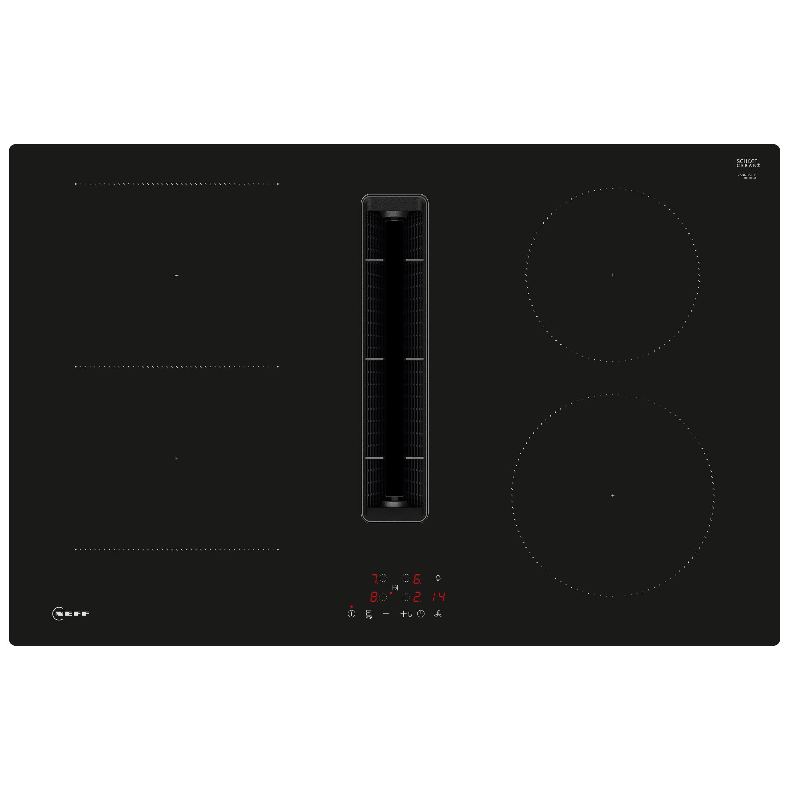 NEFF N50 V58NBS1L0 75cm Mixed Venting Hob - Black