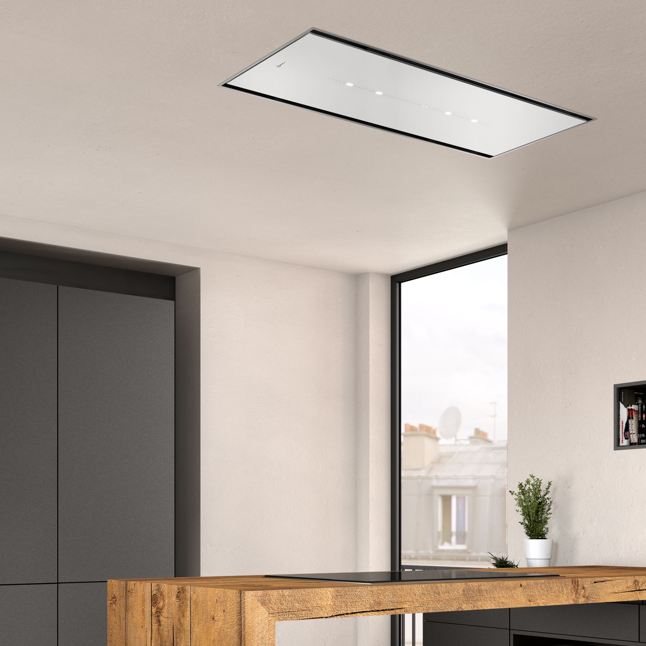 NEFF N70 I25CBS8W0B Stainless steel Ceiling Cooker hood (W)120cm - White