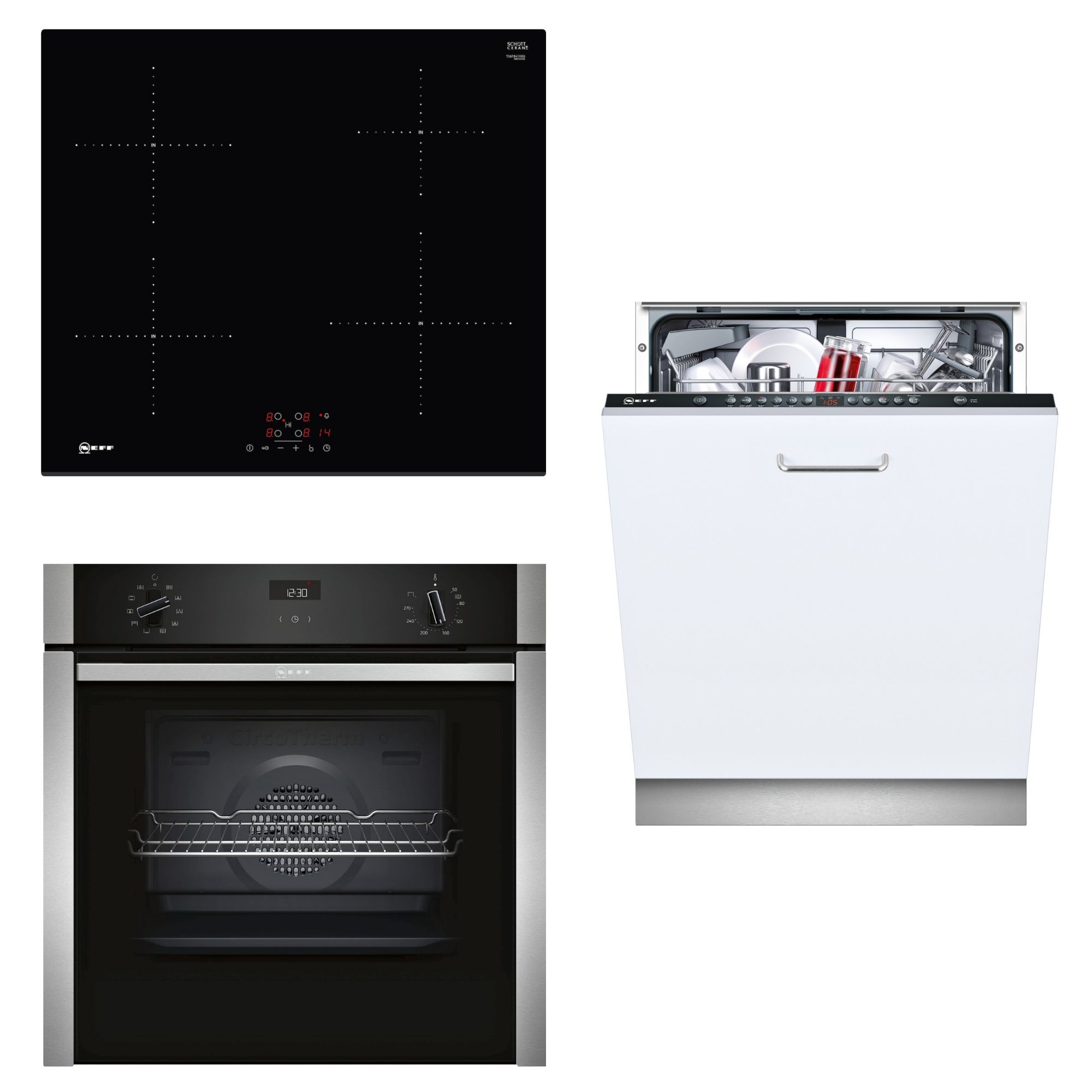 Neff Single Oven, induction hob & dishwasher Pack DIY at B&Q