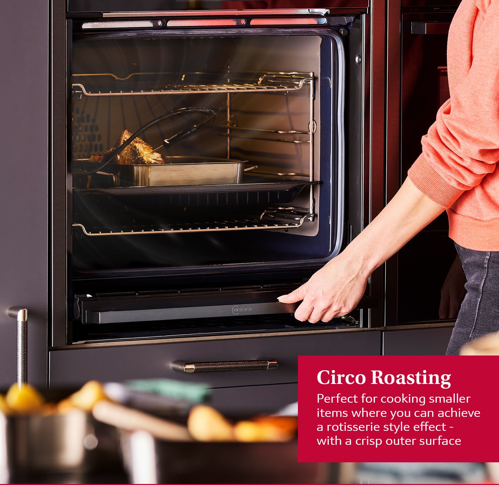 NEFF Slide&Hide B3ACE4AG3B Built-in Single electric multifunction Oven - Black