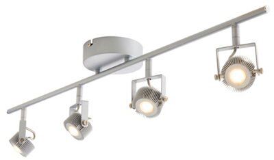 Neikea Silver effect 4 Light Spotlight