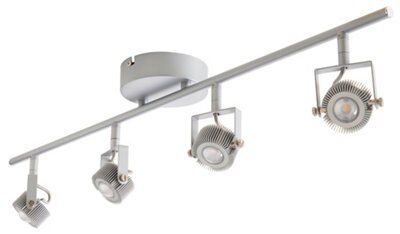 Neikea Silver effect 4 Light Spotlight