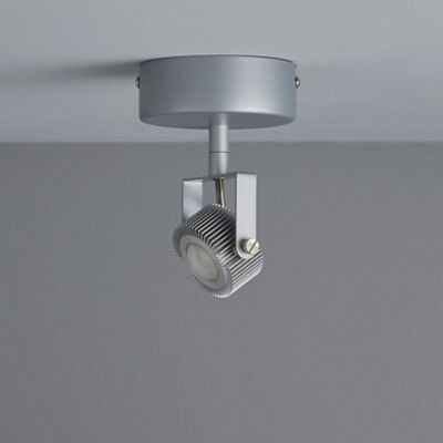 Neikea Silver effect Mains-powered Spotlight