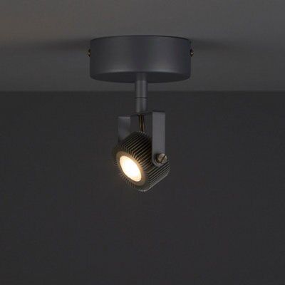 Neikea Silver effect Mains-powered Spotlight