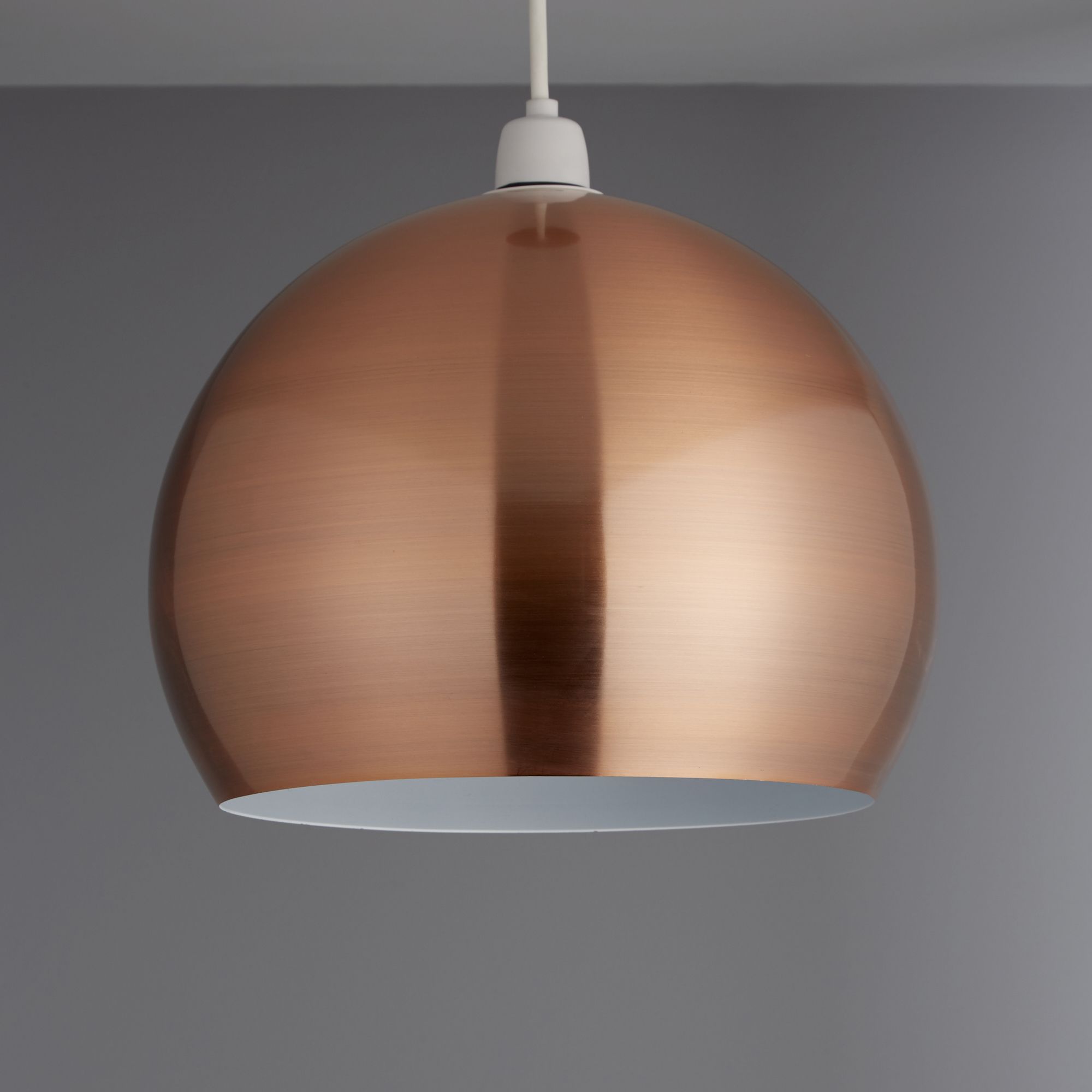 Nell Copper effect Semi-circle Light shade (D)28cm
