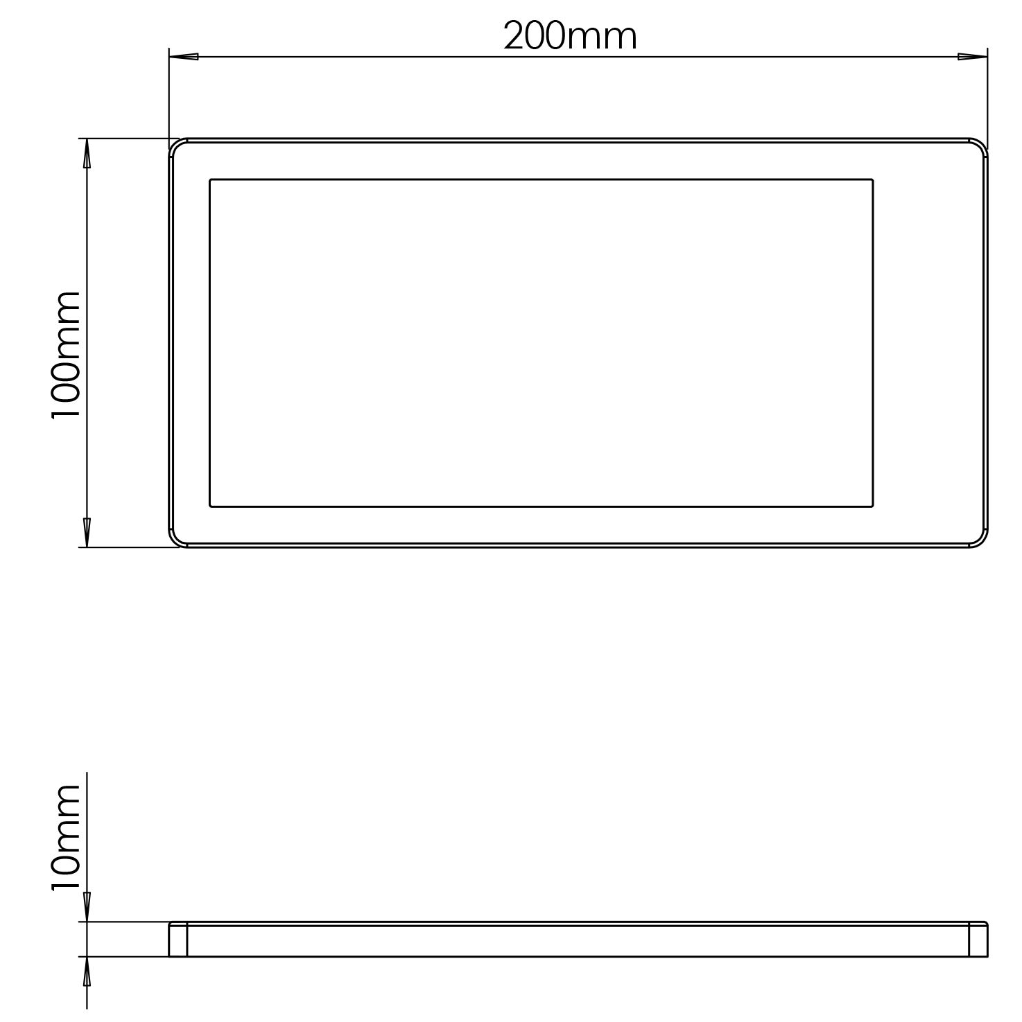 Neo Pro Stainless steel effect Mains-powered LED Variable white Under cabinet light IP20 (L)200mm (W)100mm, Pack of 3