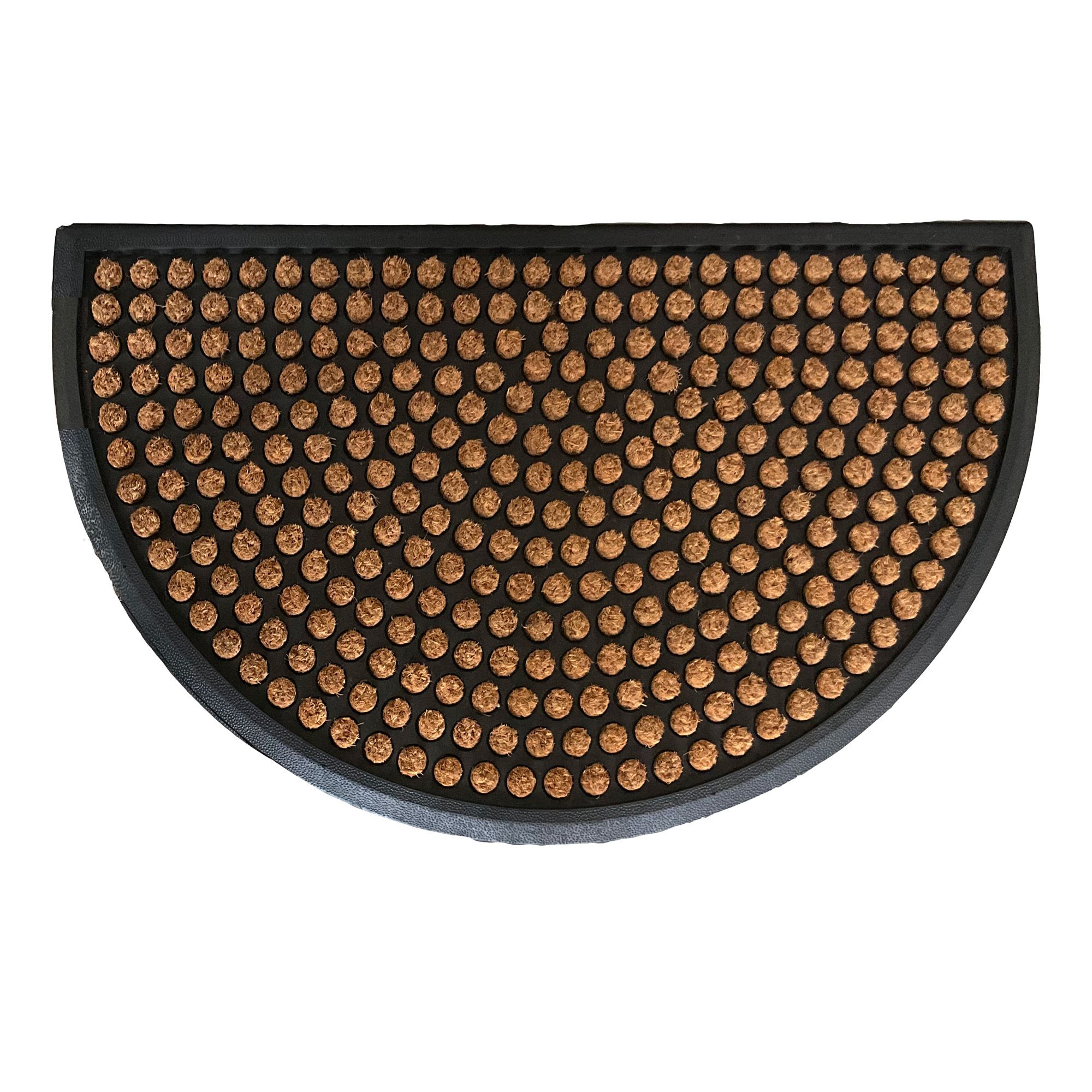 Neutral Half moon Door mat, 45cm x 75cm