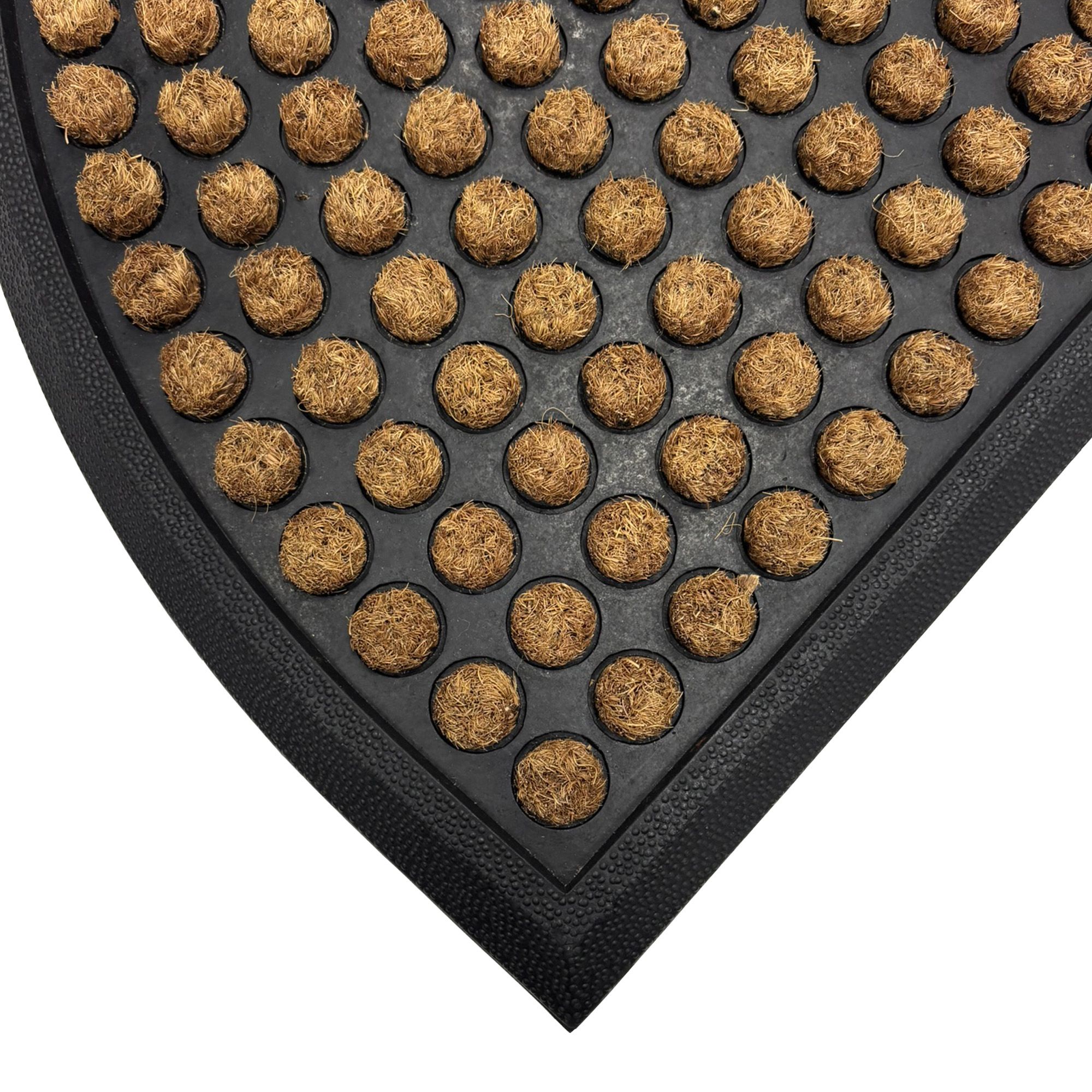 Neutral Half moon Door mat, 45cm x 75cm